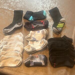 Hanes Kids' Socks in Black, Gray, ankle/crew size Medium bundle!